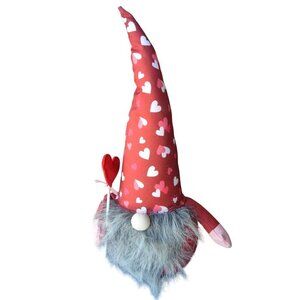 NWT Kirkton House Valentines Day Gnome Decoration With Red Heart Lollypop 20"